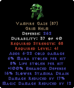 Vampire Gaze - 8% LL/8% ML