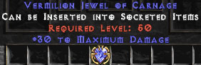 30 Max Damage Jewel - Level 50