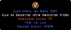 30 Poison Res / 20 to Life Jewel