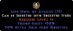 30 Poison Res / 30% Extra Gold Jewel