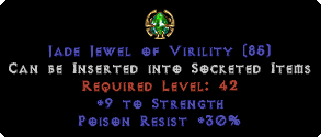 30 Poison Res / 9 Strength Jewel