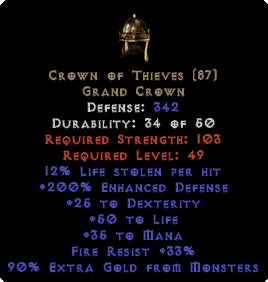 Crown of Thieves - 200% ED & 12% LL