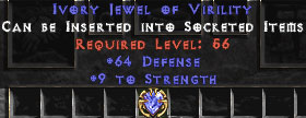 64 Defense / 9 Strength Jewel