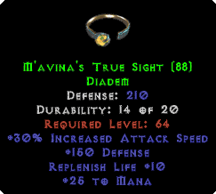 M'avina's True Sight - 210 Defense - Perfect
