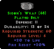 Sigon's Wrap - 11 Def - Perfect