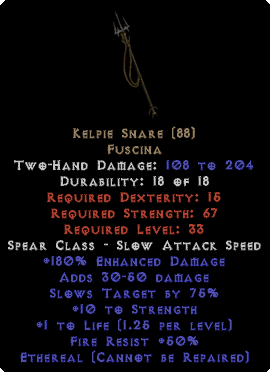 Kelpie Snare - Ethereal - 180% ED - Perfect