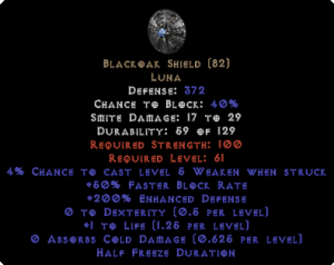 Blackoak Shield - 200% ED - Perfect