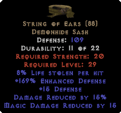 String of Ears 8% LL &15% DR -