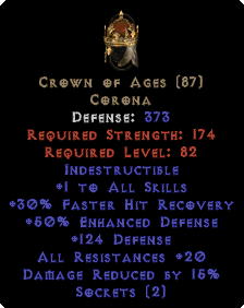 Crown of Ages - 15% DR & 2 Sockets