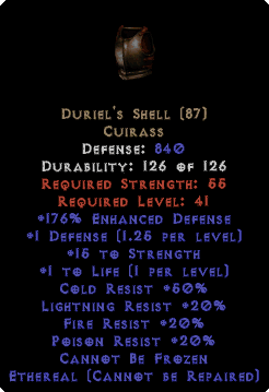 Duriel's Shell - Ethereal