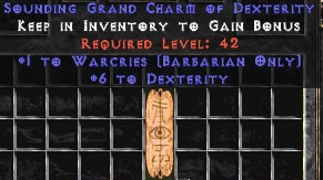 Barbarian Warcries w/ 6 Dex GC