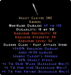 Heart Carver - 240% ED - Perfect