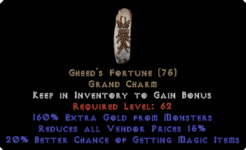 Gheed's Fortune - 160% Gold Find