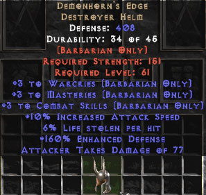 Demonhorn's Edge +3 All Skills