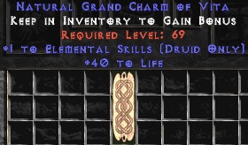 Druid Elemental Skills w/ 40 Life GC