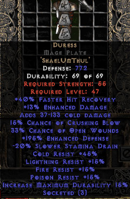 Duress Mage Plate - 150-184% EDef
