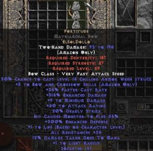 Fortitude Matriarchal Bow - 3 B&C - 25-29 Res & 1-1.375 Life