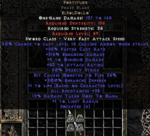 Fortitude Phase Blade - 25-29 Res & 1-1.375 Life