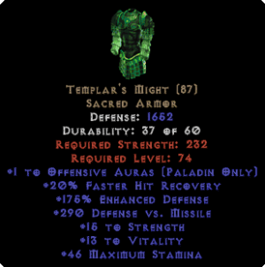 Templar's Might +1 Auras