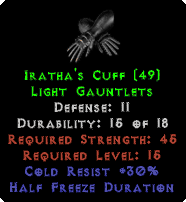 Iratha's Cuff - 11 Def - Perfect