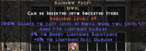 Rainbow Facet - @ Level-Up & +5/-5 Lightning - Perfect