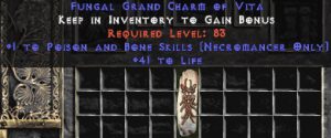Necromancer Poison & Bone Skills w/ 41-44 Life GC