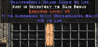 Necromancer Summoning Skills w/ 10-20 Life GC