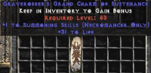 Necromancer Summoning Skills w/ 31-34 Life GC