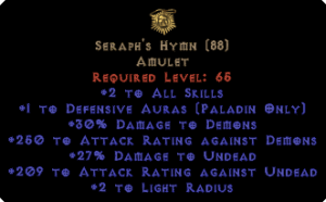Seraph's Hymn +1 Def Auras