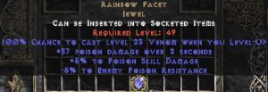 Rainbow Facet - @ Level-Up & +5/-5 Poison - Perfect