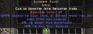 Rainbow Facet - @ Death & +5/-5 Fire - Perfect