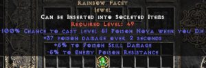 Rainbow Facet - @ Death & +5/-5 Poison - Perfect
