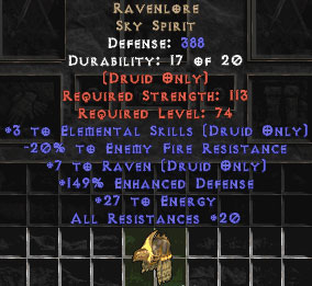 Ravenlore -20% Fire Resist