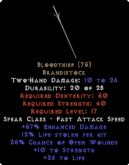 Bloodthief - 12% LL