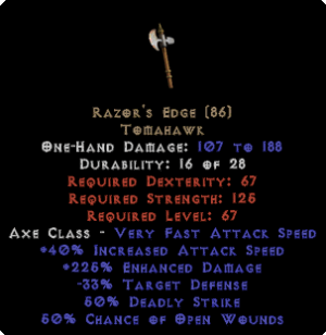 Razor's Edge - 225% ED - Perfect