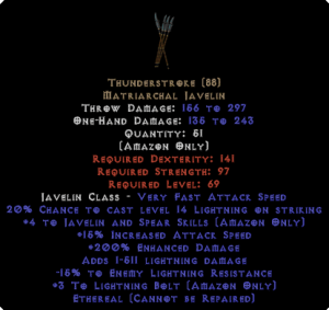 Thunderstroke - Ethereal - +4 Skills & 175-199 ED