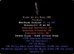 Blade Of Ali Baba - 15 Dex