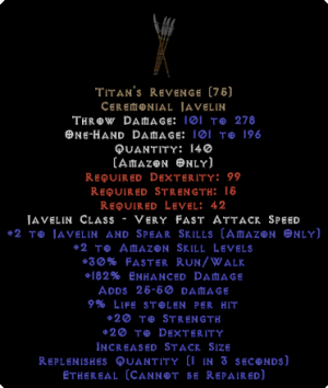 Titan's Revenge - Ethereal - 180%+ ed 9% ll