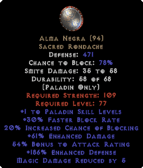 Alma Negra +2 skill & 60+ ed